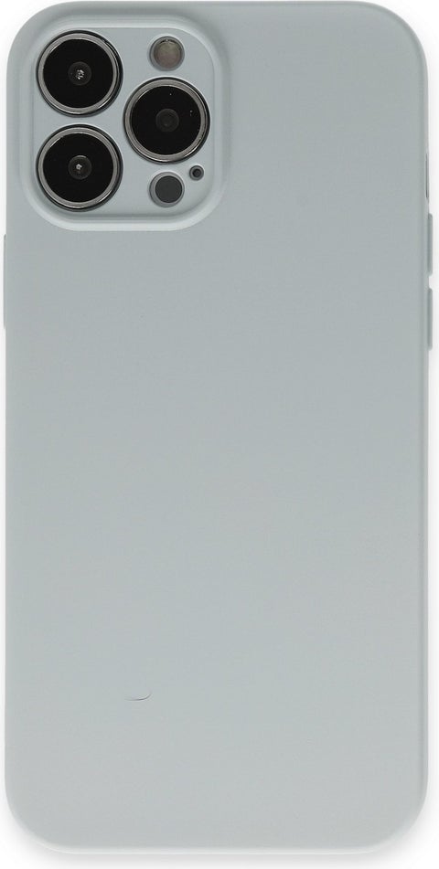iPhone 13 Pro Max Case Launch Velvet Luxury Design Silicone Cover - Ice Blue
