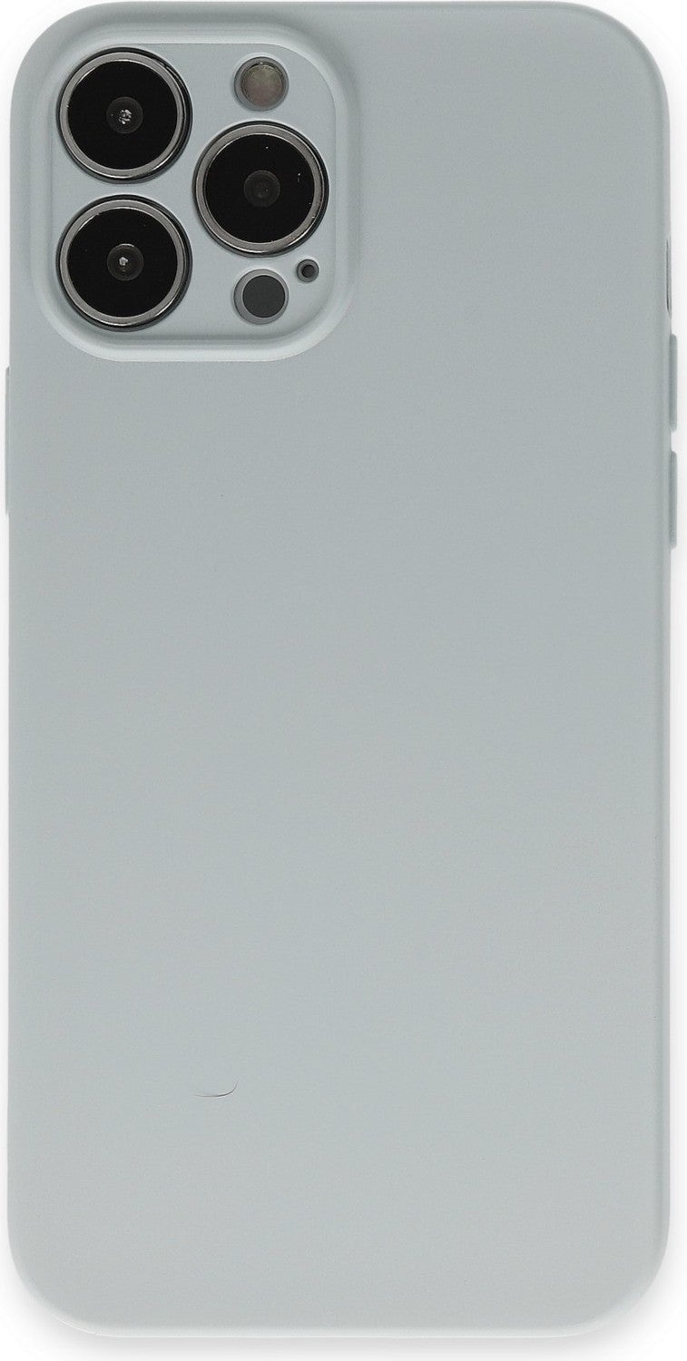 iPhone 13 Pro Max Case Launch Velvet Luxury Design Silicone Cover - Ice Blue