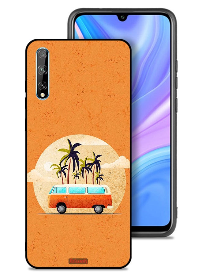 Tolwak غطاء حماية لهاتف هواوي Y8p بتصميم فني للحافلات - Image 1