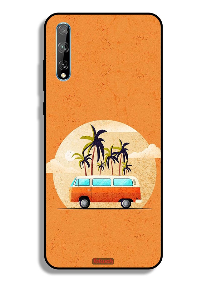 Tolwak غطاء حماية لهاتف هواوي Y8p بتصميم فني للحافلات - Image 2