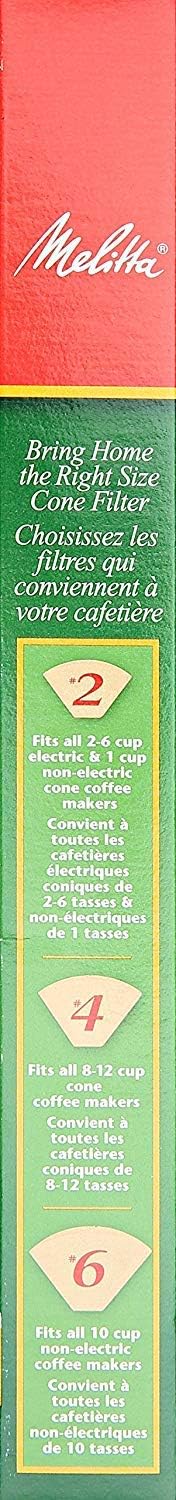 Melitta Melitta FBA USA Inc 6264126 Natural Brown Cone Coffee Filters 40 Count  4 pack - Image 3