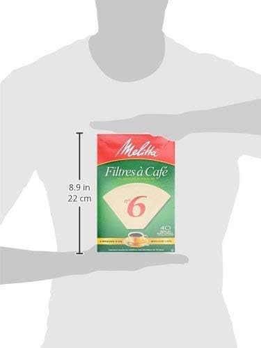 Melitta Melitta FBA USA Inc 6264126 Natural Brown Cone Coffee Filters 40 Count  4 pack - Image 4