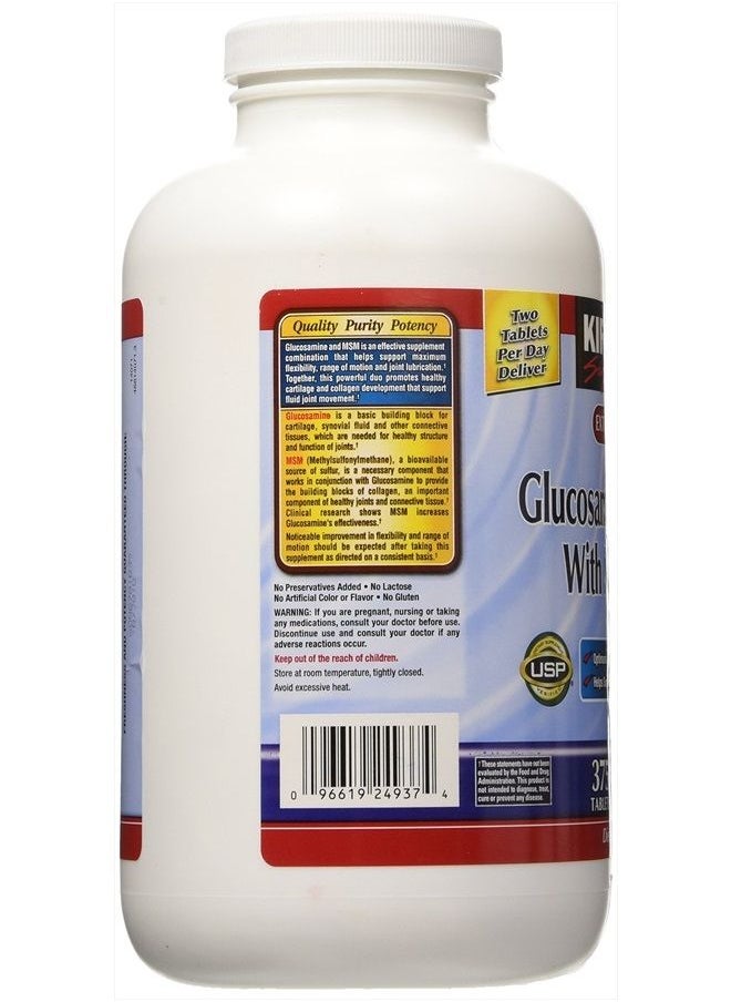 Kirkland Signature Extra Strength Glucosamine HCI 1500mg With MSM 1500 mg 375 Tablets (Pack of 2)  - Image 2