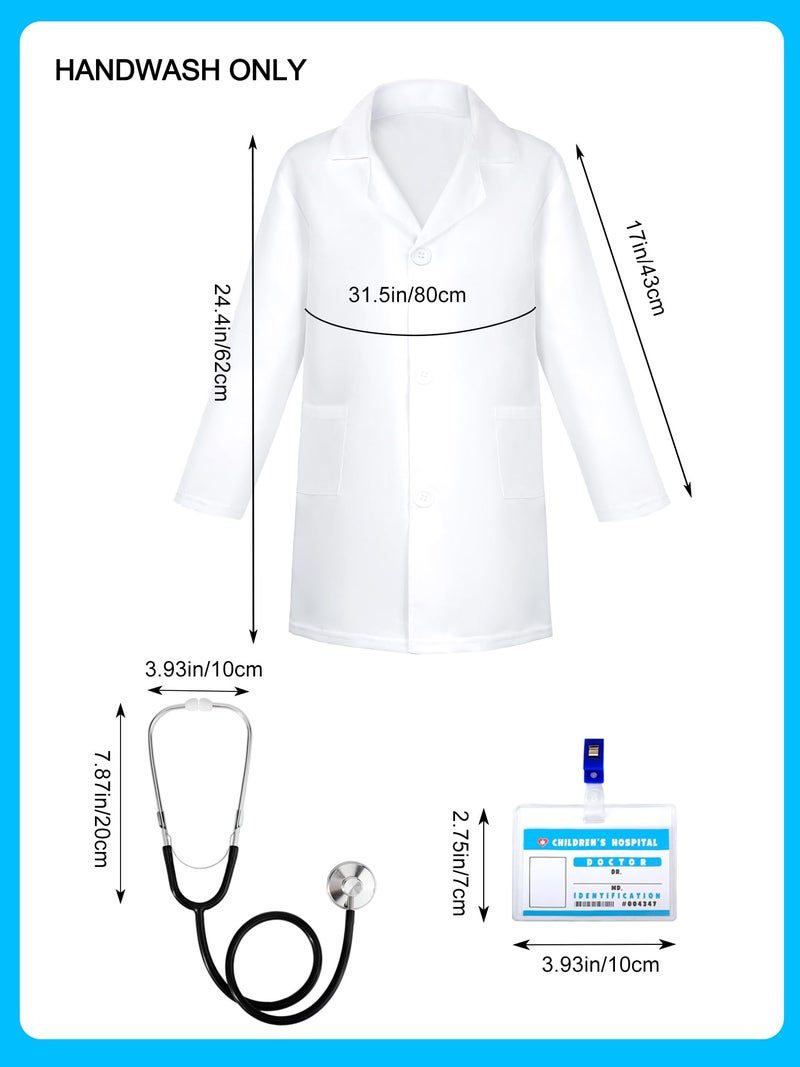 Liberry Doctor Kit for Toddlers 3 4 5 Years Old, Pretend Play Doctor Costume for Kids, Dress Up Nurse Coat with Real Stethoscope for Boys Girls Gift - Image 5
