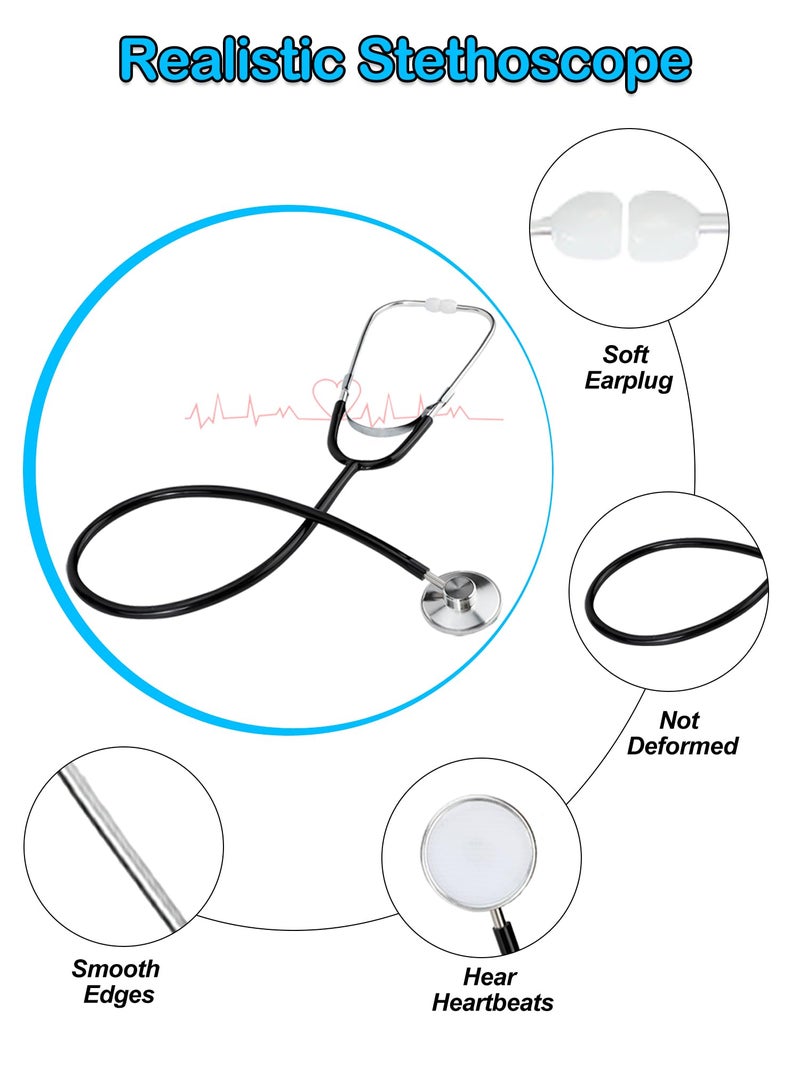 Liberry Doctor Kit for Toddlers 3 4 5 Years Old, Pretend Play Doctor Costume for Kids, Dress Up Nurse Coat with Real Stethoscope for Boys Girls Gift - Image 2