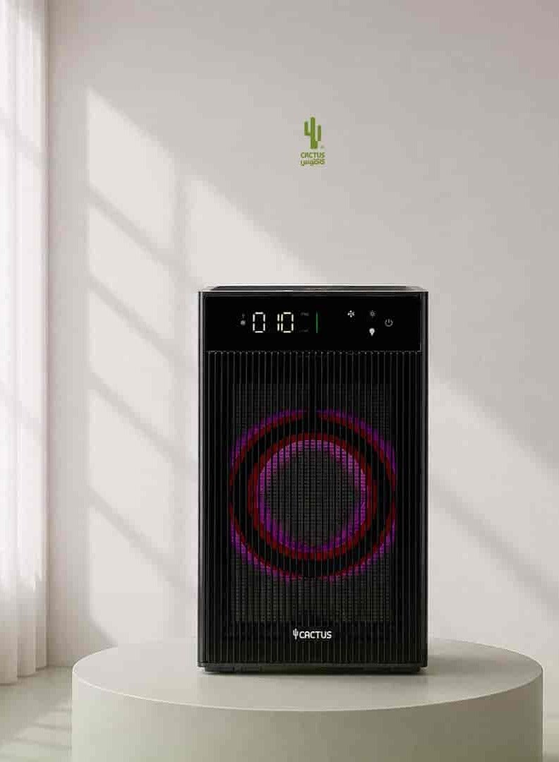Cactus P24 4-in-1 Air Purifier with HEPA Filter, Wireless Charging & Bluetooth, Coverage Up to 24 m² - Image 1