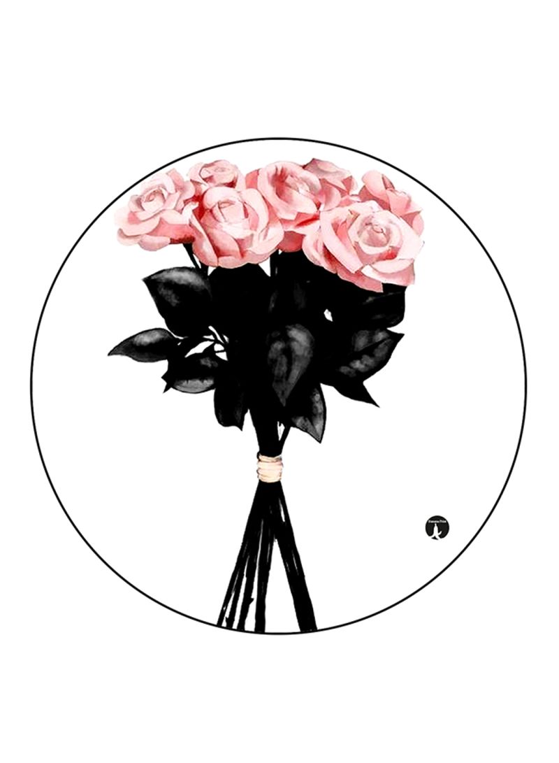 RKN Flowers Printed Fridge Magnet Round  Multicolour - Image 1