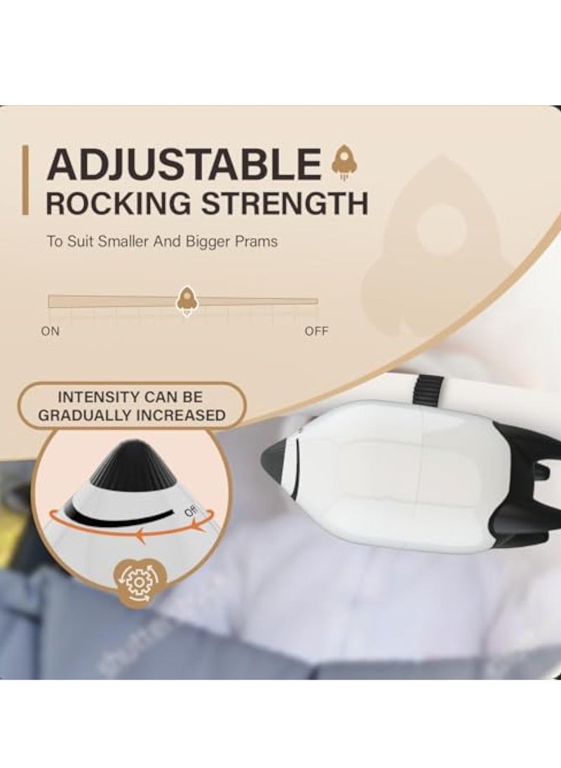 Baby Stroller Rocker Rechargeable, Portable Baby Sleep Aid, Gently Rocks Any Stroller or Buggy, Portable Rocker for Baby, Adjustable Speed, Fits All Pushchairs, Pram, Stroller to Create a Baby Bouncer - Image 3