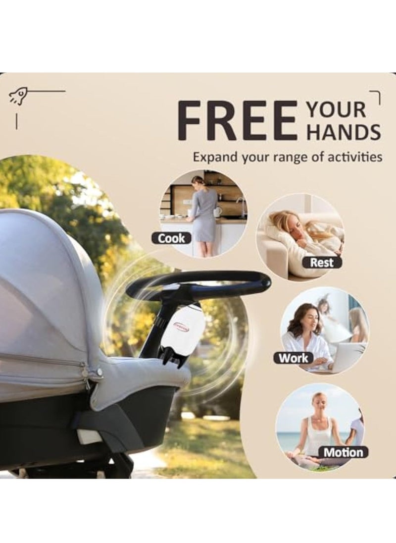 Baby Stroller Rocker Rechargeable, Portable Baby Sleep Aid, Gently Rocks Any Stroller or Buggy, Portable Rocker for Baby, Adjustable Speed, Fits All Pushchairs, Pram, Stroller to Create a Baby Bouncer - Image 4