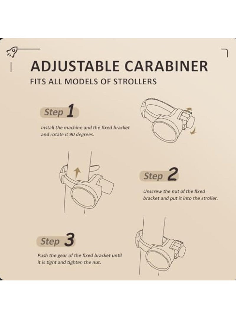 Baby Stroller Rocker Rechargeable, Portable Baby Sleep Aid, Gently Rocks Any Stroller or Buggy, Portable Rocker for Baby, Adjustable Speed, Fits All Pushchairs, Pram, Stroller to Create a Baby Bouncer - Image 5