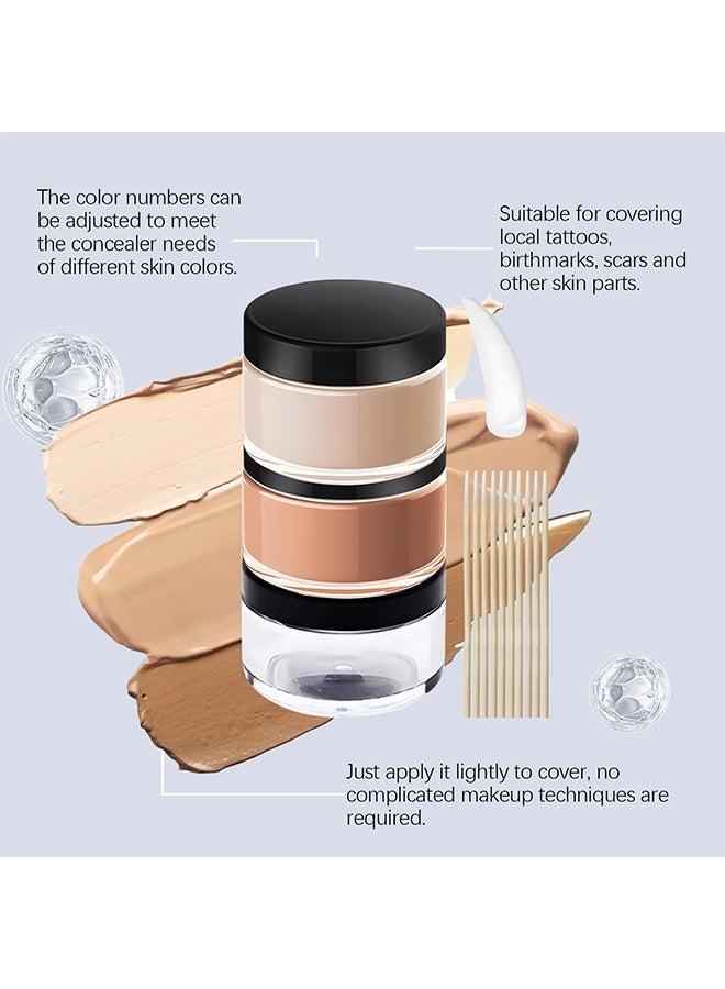 zephoco Tattoo Concealer Cover,Tattoo Cover Up Makeup Waterproof, 2 Colors Tattoo Concealer, Waterproof and Sweatproof, Suitable for Scars, Spots, Vitiligo 40g - Image 5