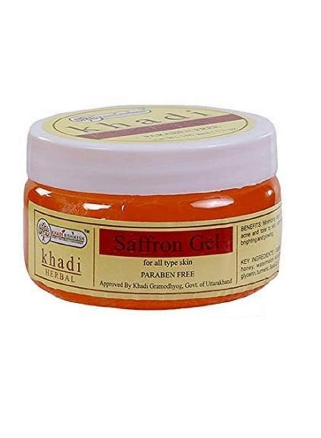 KHADI RISHIKESH Pure Saffron Gel, 150gm | Hydrating Skin Gel for Glowing, Brightening, Reduces Pigmentation, Blemishes, Anti-Aging and Acne Suitable for Female & Male| SLS and Paraben Free - Image 1