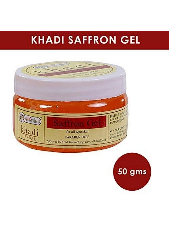 KHADI RISHIKESH Pure Saffron Gel, 150gm | Hydrating Skin Gel for Glowing, Brightening, Reduces Pigmentation, Blemishes, Anti-Aging and Acne Suitable for Female & Male| SLS and Paraben Free - Image 4