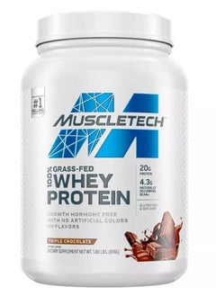 MuscleTech, Grass-Fed 100% Whey Protein, Triple Chocolate, 1.8 lbs (816 g)