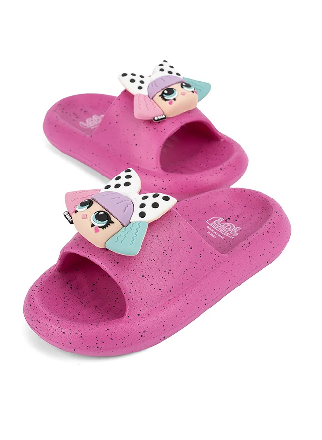 Urbanhaul  UrbanHaul Girls Mga Lol Print Slip on Sliders For Kids Suitable for Daily Use :- Pink for Women | Best Price UAE