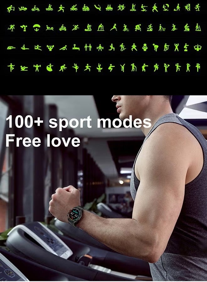 RollsTimi  Men's Smartwatch, Bluetooth Call, Heart Rate Monitoring For Exercise And Sleep, Waterproof, Universal For Android And IOS Systems, RT EX105 Green - Image 5