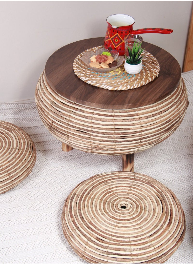 Generic A set of coffee tables with an industrial design made of wood and bamboo. An elegant and sophisticated touch.  - Image 2