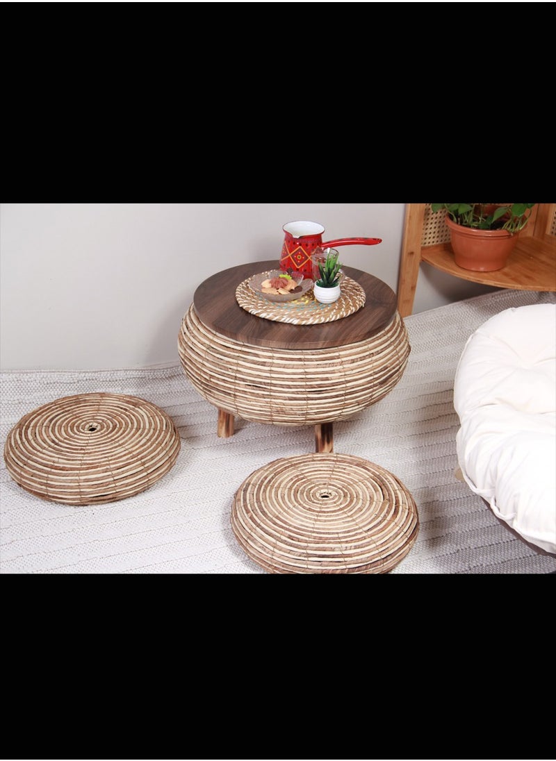 Generic A set of coffee tables with an industrial design made of wood and bamboo. An elegant and sophisticated touch.  - Image 4