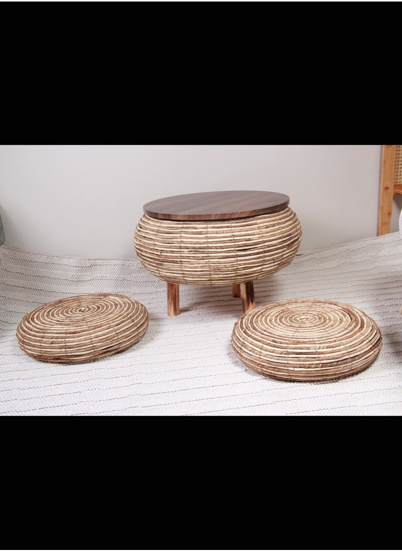 Generic A set of coffee tables with an industrial design made of wood and bamboo. An elegant and sophisticated touch.  - Image 3