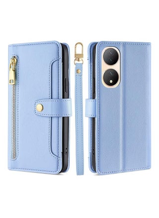 For vivo Y100 5G Sheep Texture Cross-body Zipper Wallet Leather Phone Case(Blue) - pzsku/ZECAD88BC9C2E97E334EFZ/45/_/1724776388/7fcb2287-2f29-4f60-91b0-6c25b89e51e3