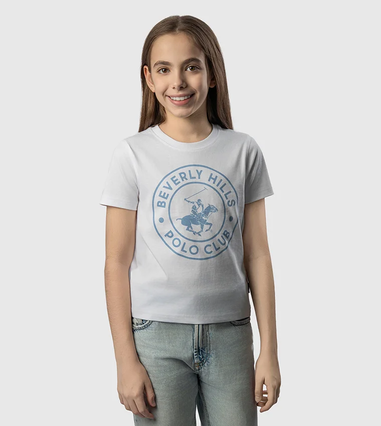 Bhpc Kids White Short Sleeve T-Shirt