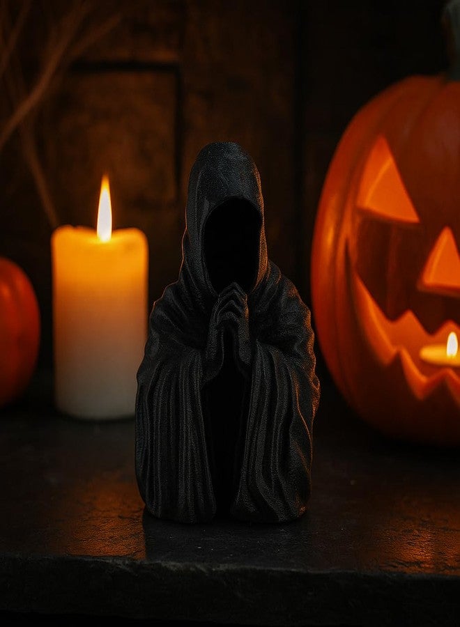 CUBIX3D Praying Reaper Figurine | Gothic Hooded Showpiece for Home & Office Décor | Dark Aesthetic Sculpture & Halloween Decoration - 11.5 cm - Image 3