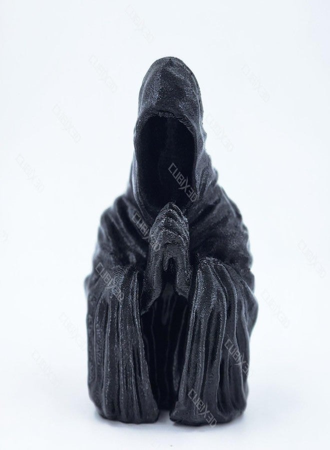 CUBIX3D Praying Reaper Figurine | Gothic Hooded Showpiece for Home & Office Décor | Dark Aesthetic Sculpture & Halloween Decoration - 11.5 cm - Image 5