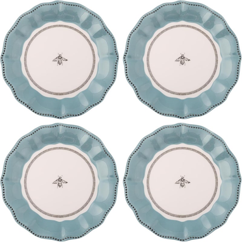 Karma أطباق سلطة ميلامين كارما 875 بوصة مجموعة من 4 أطباق قابلة لإعادة الاستخدام وآمنة في غسالة الصحون للاستخدام الداخلي والخارجي - Image 1