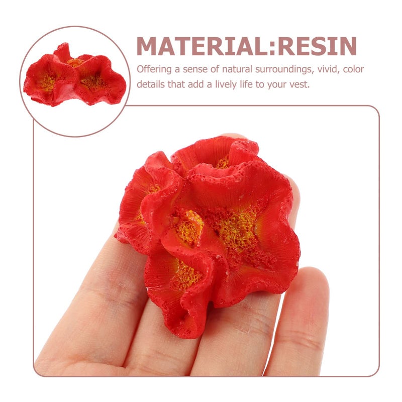 2pcs Simulated Coral Aquarium Decoration As Shown 1 Fish Shrimp Shelter Realistic Underwater Ornament Hideout - Image 4
