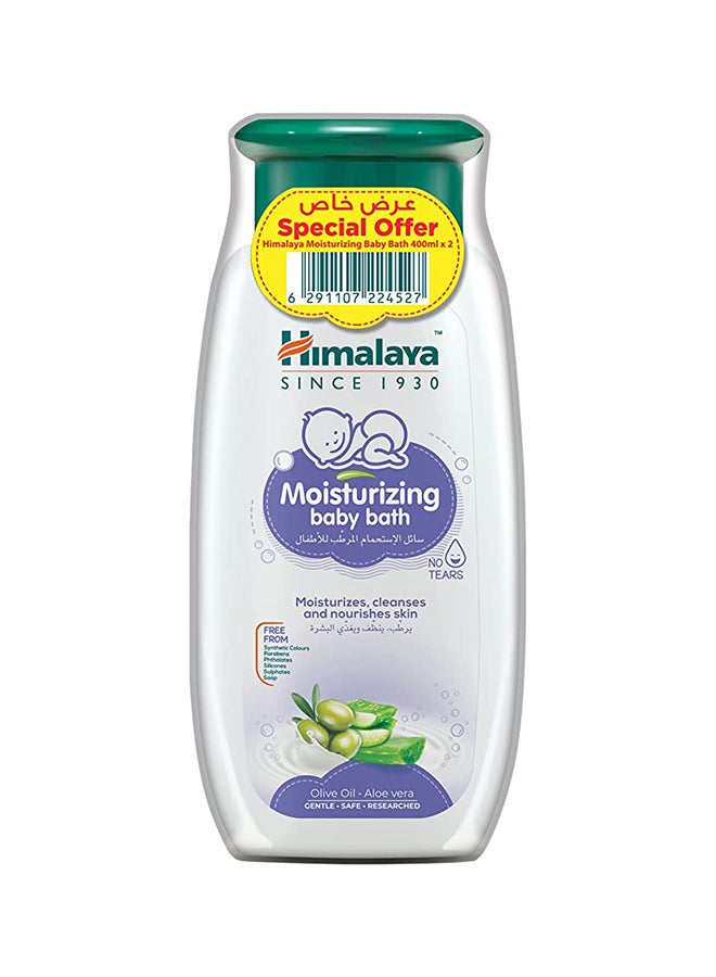Himalaya Moisturizing Baby Bath  No Sulphate & Paraben Gentle Formula for No-Tears Baby Bath- 400ml Twin Pack - Image 1