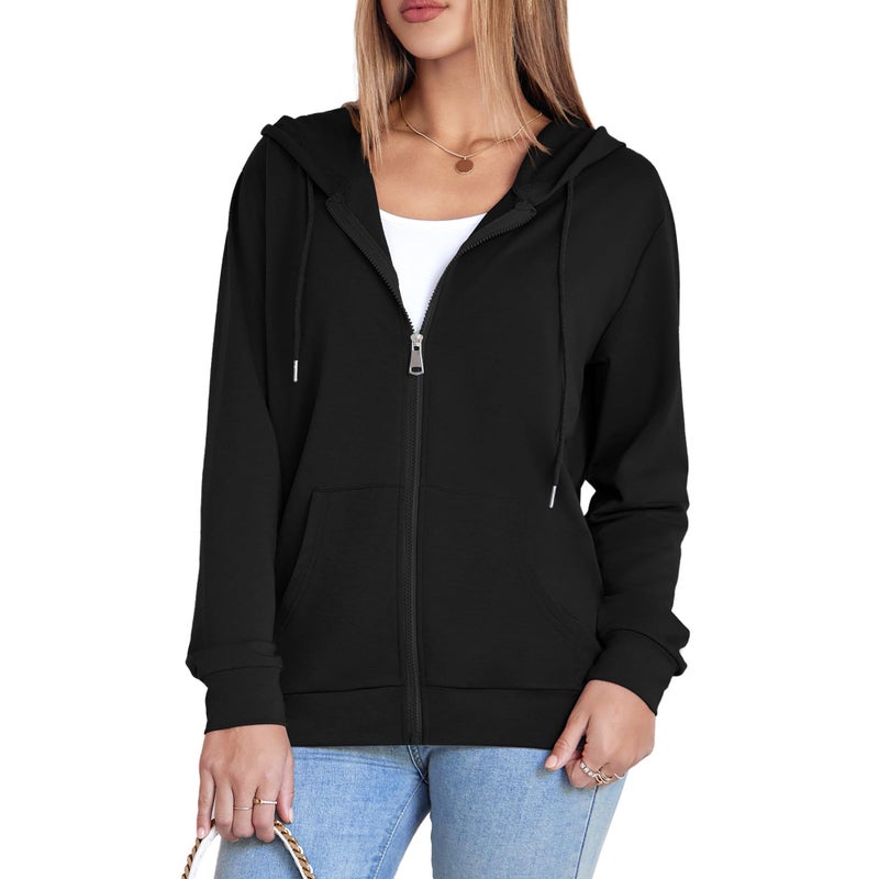 Witsmile Zip Up Hoodie Women Oversized Sweatshirts Y2K Fall Fashion Clothes Jacket Coat for Women - Image 1