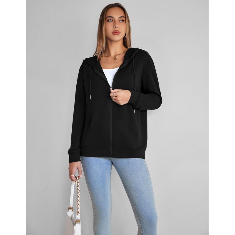 Witsmile Zip Up Hoodie Women Oversized Sweatshirts Y2K Fall Fashion Clothes Jacket Coat for Women - Image 3