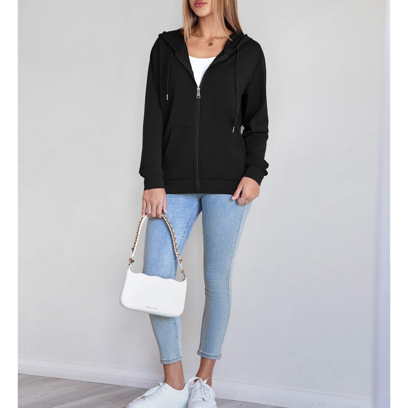 Witsmile Zip Up Hoodie Women Oversized Sweatshirts Y2K Fall Fashion Clothes Jacket Coat for Women - Image 5