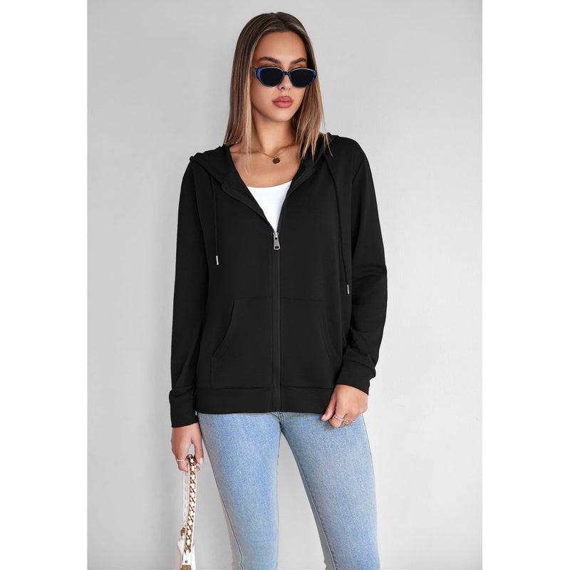 Witsmile Zip Up Hoodie Women Oversized Sweatshirts Y2K Fall Fashion Clothes Jacket Coat for Women - Image 2