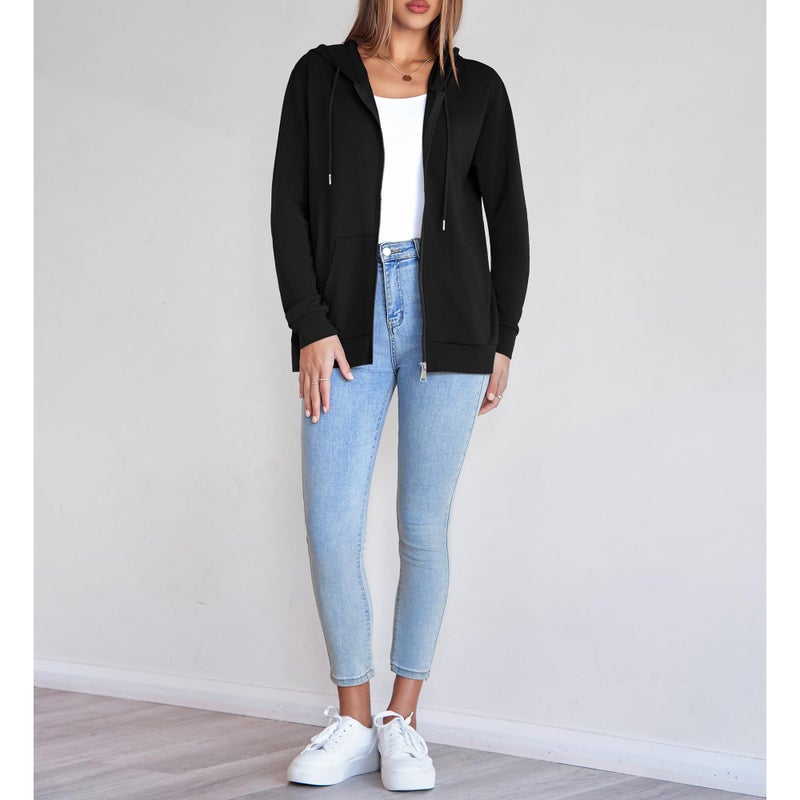 Witsmile Zip Up Hoodie Women Oversized Sweatshirts Y2K Fall Fashion Clothes Jacket Coat for Women - Image 4