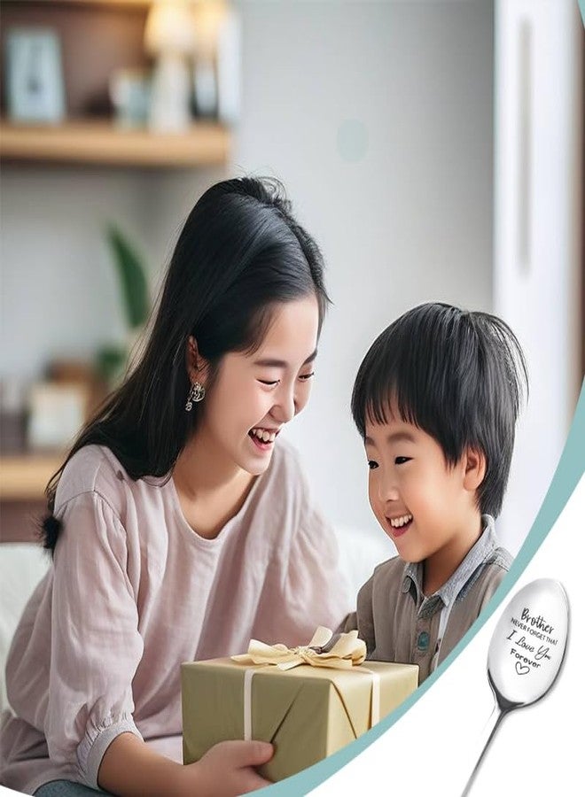 Sudaporn هدايا تشجيعية للأخوة، هدايا ملاعق "أحبك للأبد" للأخوة، هدايا للأخ الأكبر والأصغر، هدايا عيد الميلاد والتخرج للأخ الأكبر والأصغر. - Image 3