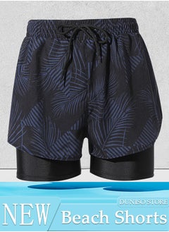 DUNISO Men's Swimming Trunks with Compression Liner, Double Layer Quick Dry Beach Shorts with Adjustable Belt Loose Breath Swim Shorts Swimwear Bathing Suits for Beach and Swimming  - Image 1
