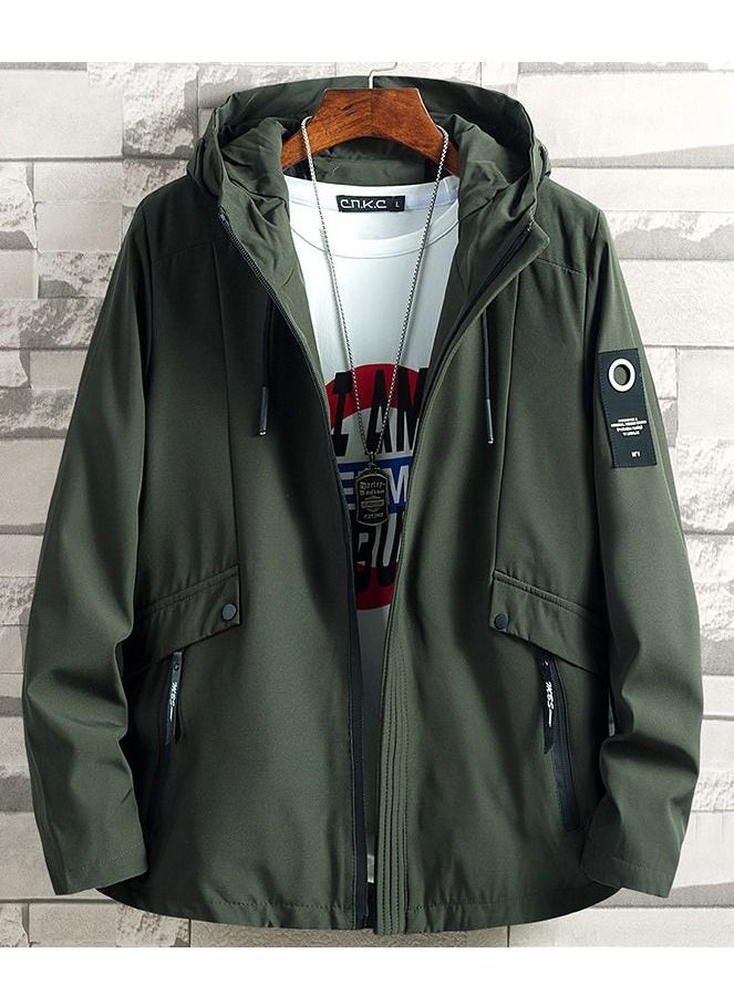 NIBEMINENT - Men's Hooded Coat Jacket Windbreaker Top Plus Size - Image 1