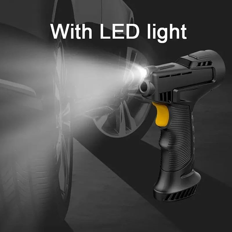 Suitu 12V Digital Car Tire Inflator with LED Light and Nozzle Adaptors - Image 4