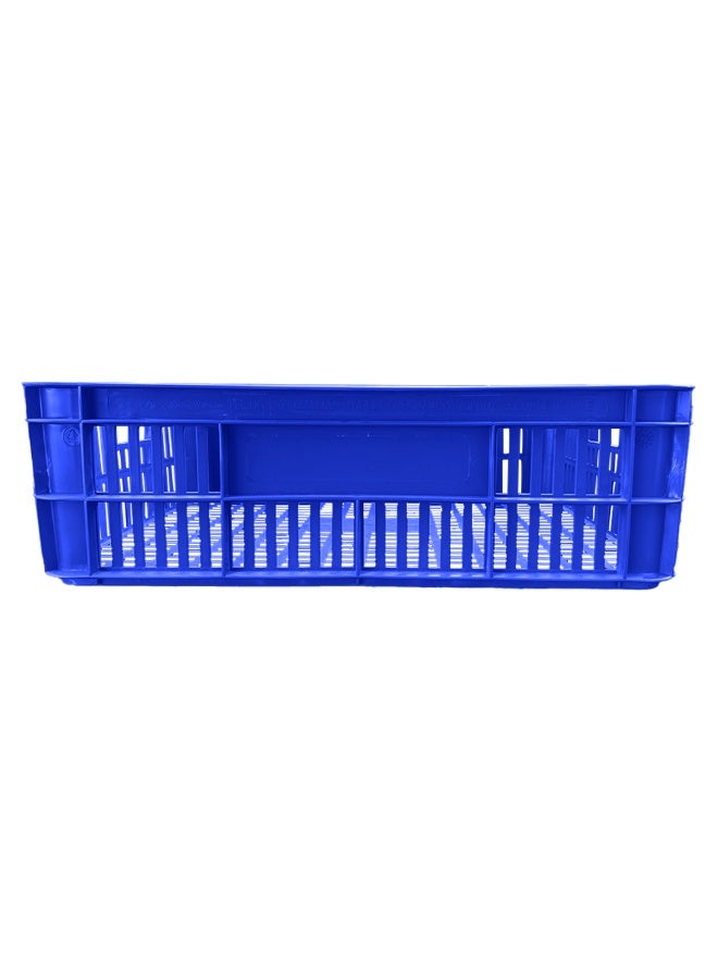 Ethic Solutions 3pcs of Plastic Storage Bakery Crate Box 590×450×170 mm 45L Stackable Heavy Duty Reinforced Walls Anti-Slip Base for Home Industrial Commercial Delivery – Blue - Image 2