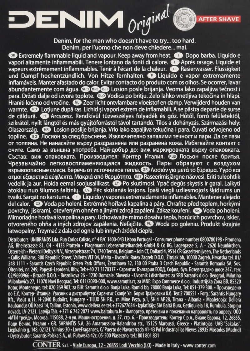 Denim Original Aftershave for Men - 100ml Sensual and Elegant Fragrance - Image 2