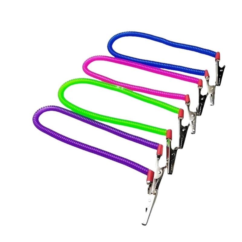 مشابك مئزر الأسنان الأرجوانية 20 قطعة حامل منديل وشاح مرن أدوات عيادة طب الأسنان - Image 3