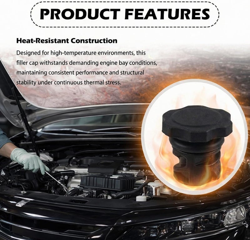 Manioiity 4591959AA Transmission Filler Cap, Transmission Oil Dipstick Tube Fill Plug Compatible with Dodge Chrysler Jeep Ram 200 300 Aspen Charger Avenger Grand Caravan Grand Cherokee 04591959AA Minimal design - Image 5