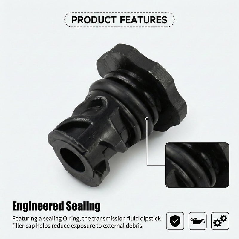 Manioiity 4591959AA Transmission Filler Cap, Transmission Oil Dipstick Tube Fill Plug Compatible with Dodge Chrysler Jeep Ram 200 300 Aspen Charger Avenger Grand Caravan Grand Cherokee 04591959AA Minimal design - Image 4