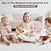 Vanplay Kids Guitar Set for Girls  Toys for 2 3 4 Year Old Girl Birthday Gifts  7 in 1 Wooden Montessori Musical Instruments with UkuleleTambourineMaracasFlute for Toddler 25Pink - Image 4