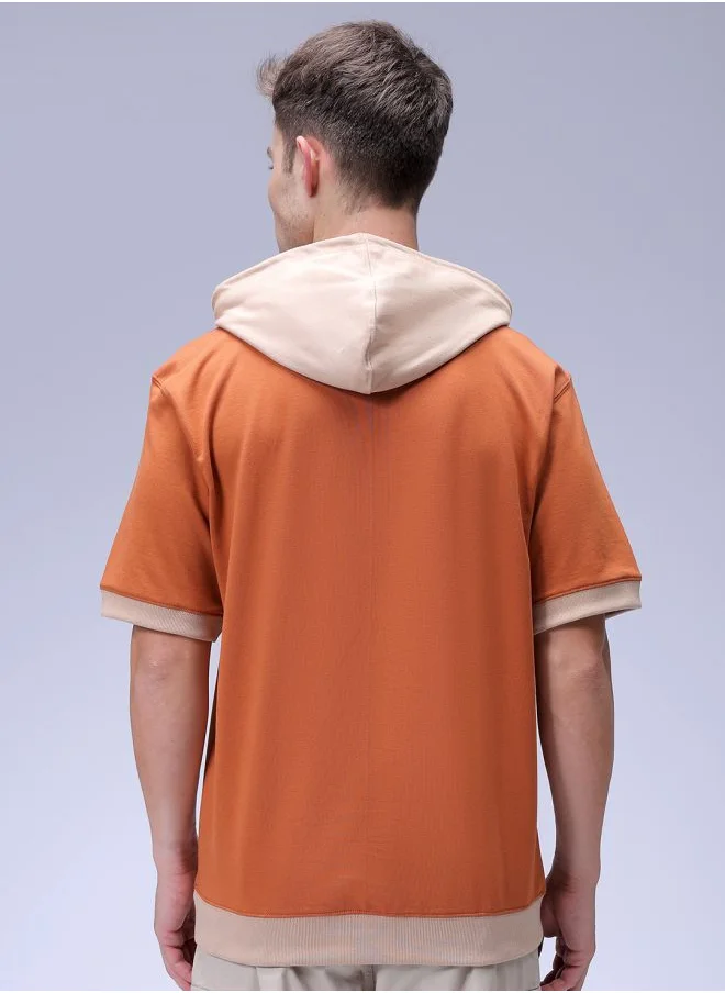 The Indian Garage Co Men Oversized Character Overhead Hooded Sweatshirt