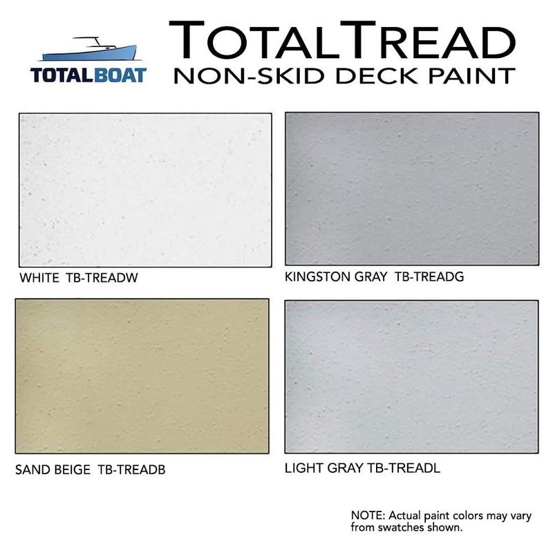 TotalBoat طلاء TotalBoat TotalTread غير القابل للانزلاق للسطح، طلاء مقاوم للانزلاق من الدرجة البحرية للقوارب والخشب والألياف الزجاجية والألومنيوم والمعادن (بيج رملي، ربع جالون) - Image 3