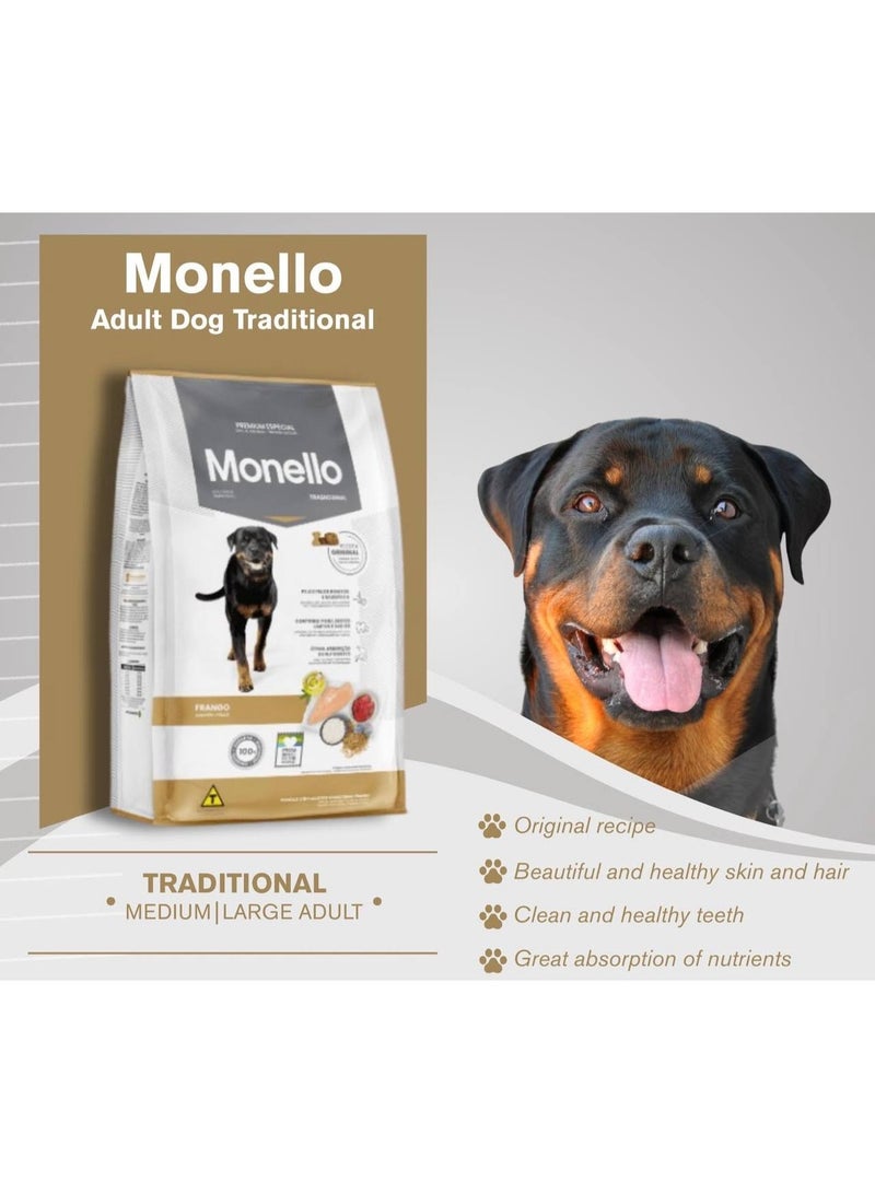 MONELLO Adult Dog Dry Food Traditional - 15kg - Image 3