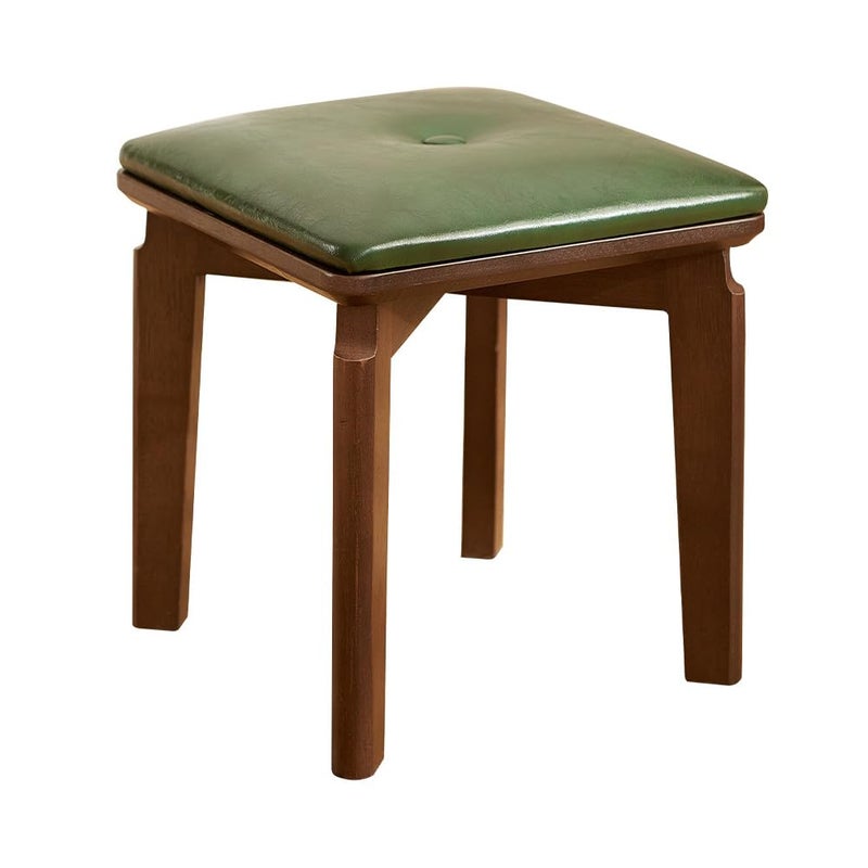 XDSTOOL Small Footstool Ottoman 10 inch Faux Leather Wooden Step Stool Foot Stool Ottoman for Kitchen Living Room Bedroom Entryway - Image 1