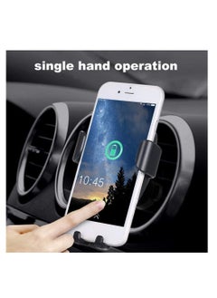 Generic 2 in 1 Wireless Car Charger Holder 10W QI Fast Charging Automatic Wireless Mobile Phone Holder Black  - Image 3